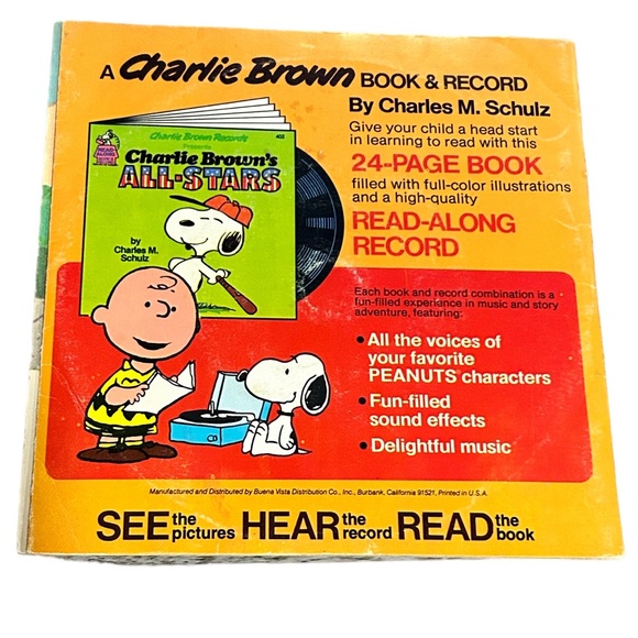 Vintage It Was A Short Summer Charlie Brown Read Along Book & Vinyl Record - Picture 4 of 4